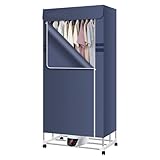 SYNYEY Beheizter Airer Mit Deckel , Intelligente Konstante Temperatur Schnelles Trocknen Wäscheständer Turm , Zeitsparend Faltbar Wäscheständer Elektrischer Trockner Heimgebrauch ,Blue