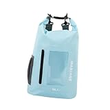 Homyl Wasserdichter Rucksack Leichter Packsack wasserdichte Umhängetasche Großer Sportrucksack mit Praktischem Rolltop für Outdoor Camping Wandern, Blau 20l