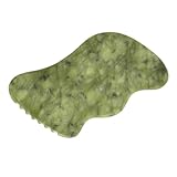 VILLCASE Jade Schabeplatte Massagegerät Grün Kompakt Langlebig Gua Sha Schaber für Rücken Nacken Gesicht zur Muskelentspannung und Stoffwechselanregung