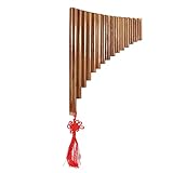 Panflöte 15 Pfeifen Panflöte, Panflöteninstrument Panflöte G-Ton Chinesisches Panflöteninstrument Bambus-Panflöte für Anfänger