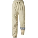 HotYou Unisex 3 in 1 Wanderhose Outdoorhose Trekkinghose Softshellhose Funktionshose Cargohose/Schnell Trockend Wasserdicht Winddicht mit Fleece Hose Abnehmbar,Khaki,M