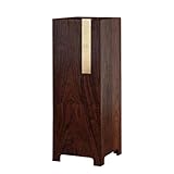 BGKASYHI Schirmständer für den Flur Schirmständer aus Massivholz, rechteckiger Schirmhalter-Aufbewahrungsständer, Schirmeimer mit Wasserschale aus Kunststoff und Messinghaken, Dekoration fü