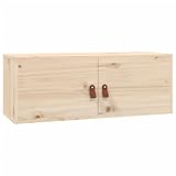 vidaXL Wandschrank, Hängeschrank mit viel Stauraum, Schwebeschrank für Wohnzimmer, TV Schrank Wohnzimmerschrank Holzschrank, Massivholz Kiefer