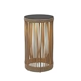 LUCIDE PINGI - wiederaufladbare Stehlampe Innen/Außen - Akku/Batterie - Ø 33,5 cm - LED 3 StepDim - 1x3W 3000K - IP44 - Taupe