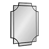 Kate and Laurel Minuette Glam Wandspiegel, 45,7 x 61 cm, Schwarz, Boho-Chic Heimdekoration für Wand