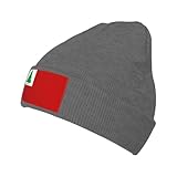 iftoday Beanie-Mütze für Herren und Damen, Motiv: New England Pinienflagge, warm, Strickmütze, Skimütze, Skimütze, Deep Heather, Einheitsgröße