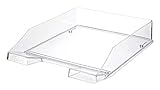 HAN Briefablage Klassik TRANSPARENT, 6 STÜCK, Moderne, transparente und stapelbare Ablage im frischen Design bis Format A4/C4, 1026-X-23, transparent-glasklar