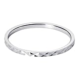 Ohrring Ringe schlicht, gewölbt, anlaufgeschützt, bequeme Passform, Ehering, Geschenke für 2 mm 3 mm Ringgröße 4 10 Gardinen Für Ringe (Silver, B)