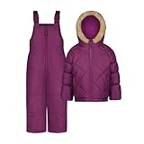 Osh Kosh Mädchen Skijacke und Snowbib Schneeanzug Outfit Set, dunkle Beere, 4