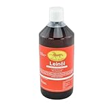 Scheidler horse-direkt Leinöl für Pferde, Hunde & Katzen 1 Liter – Mühlenfrisch kaltgepresstes Leinsamenöl ohne Zusätze – Reich an Omega 3 & 6 für Fellwechsel/Barf Öl – Aus Deutschland