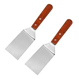 SHINEOFI 2 Stück Pizzaschaufeln aus Edelstahl mit Holzgriff Steakspatel für Küche und Grill Langlebige Kochutensilien für Pizza Steak und Gebäck