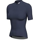 Lo.gas Radtrikot Damen Kurzarm,Fahrradtrikot Rennrad Trikot Atmungsaktiv Frauen Fahrrad Shirt Sommer Fahrradjacke Radfahren Top Mit 3 Taschen S Grau-Blau