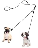 PetBonus Hundeleine Doppelleine für 2 Hunde, Keine Verwicklung Robuste Nylon hundeleine, Reflektierend Doppelte Leinen für kleine mittlere Hunde 0,8 cm