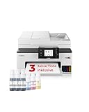 Canon MAXIFY GX2050 Tintenstrahldrucker 4-in-1 Multifunktionsgerät DIN A4 (Drucker, Scanner, Kopierer, Fax, ADF, 600x1200 DPI, WLAN, USB, Duplexdruck, 250 Blatt Kassette) Enthält 6 x Tintenflaschen