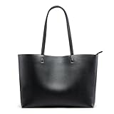 KALIDI Handtasche Damen Groß Shopper Tasche Damen PU Leder Tote Bag Wasserdichte Henkeltaschen mit Reißverschluss für Arbeit, Reisen, Einkauf, Schule