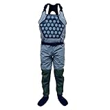 Wathose for Herren, wasserdicht, for Fliegenfischen, atmungsaktiv, 4-lagig, Watbekleidung for Outdoor-Aktivitäten mit Enten Für Angeln Und Outdoor(XS)