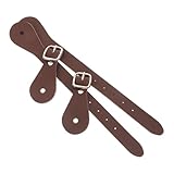 CLISPEED 2 Stück Verstellbare Western Sporenriemen aus Echtem Teiliges für Damen Langlebig und Leicht für Reitsport und Outdoor Aktivitäten Modischer Westernstil für Stilvolle