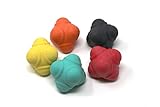 STOP! Fitness - Set mit 5 SAQ und Reaktionsbällen für die Entwicklung von Schnellkraft und Reaktionsschnelligkeit - Durchmesser 7 cm - Inklusive Anleitung mit Übungsbeispielen
