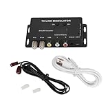 Joyzan UHF-Modulator, UHF-TV-LINK-Modulator, IR-Extender, AV-zu-HF-Konverter, Kanalanzeige mit USB-Ladekabel, Einstellbarer Audio-Video-Ausgangspegel für AV-Quelle