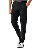 33,000ft Herren Golfhosen Atmungsaktive Stretch Hose für Männer Schnelltrockende Stretch Lange Golfhosen Schwarz 38W*32L