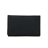YHIJSR RFID Slim Geldbeutel Kinder Portmonee Junge Geldbörse Herren Dreifache Geldtasche Dreifach Faltbar Sport Draußen Schwarz