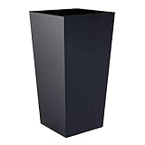 Zanvic Urbi Macetero 26,6 Liter Fower Pot Plastik mit Inlandslinie 27 x 27 x 50 cm Anthrazit