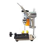 Tischbohrmaschine, Mini Kleine Miniatur Desktop Tischbohrmaschine DIY Präzision Uhr Reparatur Werkzeug Desktop DC Hause Bohrmaschine(TZ-B10 and vise)