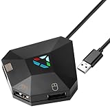 Leikurvo Adapter Maus Tastatur - Kompatibel mit PS4/Xbox/Switch - Gaming Tastatur Mouse Konverter für Xbox One/360, PS3/PS4, Switch - Unterstützt Type-C & Micro-USB
