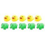 Pesfehhy 1 Frösche und Enten, 5 Stück + 5 Badewannen für
