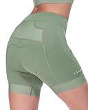 Sportneer Radlerhose Damen mit Sitzpolster 4D Gepolsterte Fahrradhose kurz mit Tasche Elastische atmungsaktiv Radhose Damen Polster Schmerzfrei Schnelltrockende
