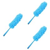 Gatuida 3Pcs Staubtuch Allzweckreiniger Spinne Fleckenreiniger fegen Werkzeug haushaltsbürste Auto reinigungsbürste Mikrofaserstaubwedel Web-Staubwedel superfeine Faser Blue