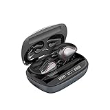 IOIUSKKU Bluetooth Kompatibilität Earbuds Kopfhörer Ohrhaken Kopfhörer mit Mikrofon, Grau