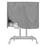 CWOQOCW Wasserdichte Schutzhülle für Mobil-TV-Ständer, für 114,4–152,4 cm (45–60 Zoll) Fernsehwagen, strapazierfähiges 210D-Oxford-Gewebe, mit verstellbarem Gurt an der Unterseite (grau)