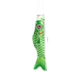 AOYUDJ Japanischer Karpfen-Windsack, Luftschlangen, Fischdrachen, Cartoon-Fisch, bunte Windsäcke, Karpfensocke, Koinobori