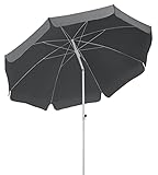 Schneider Sonnenschirm Ibiza, anthrazit, 200 cm rund, 680-15, Gestell Stahl, Bespannung Polyester, 2.1 kg