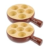 MAGICLULU Keramische Escargot Platten Hitzebeständige Schneckenpfanne Für Meeresfrüchte Multifunktionale Servierplatte Schnecken Geschirr Für Zuhause Und Gastronomie