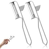 Ausstecher,geschärftem Ausstecher,Stahl beschichtet/Edelstahl, Steel, Silber,2er Set – Schäler aus rostfreiem Edelstahl,Spargelschäler, Famos,Hochwertige Gemüseschäler mit Aushöhler – 15 cm x 2.6 cm