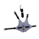 ROMISBABA 1 Satz Tragbares Kaninchengeschirr Kleines Kaninchenanzug mit Leine für Sicher und Bequem für Tägliche Ausflüge und Outdoor Aktivitäten