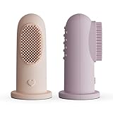 Moonkie Baby Zahnbürste Finger Zahnbürste Mundreiniger Kit für 3 Monate +, 2 Stück (Blush/Pale Mauve)