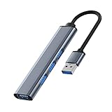 USB-Hub 4-in-1-Multiport-Adapter mit 1 USB-3.0-Anschluss, 3 USB-2.0-Ports für Laptops, MacBook Pro Windows und andere Geräte mit Schnittstelle (USB-Hub)