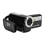 Cryfokt Videokamera Camcorder, 16MP 1080p 16x Digital Zoom 2,0 Zoll Rotatable Bildschirm Anti -Shake -USB -Anschluss 1/4 Zoll Gewinde -Loch -Handbuch für Reisebereich Vlog für
