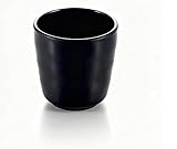 oupados Espresso Tassen Set Espressotassen Schwarz 4er Set aus Melaminharz- Stapelbares Design - Dickwandig - Spülmaschinenfest - 250 ml Steingut, Schöne Espressobecher, Hitzebeständig,