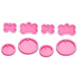 FONDOTIN 2 Sätze Teiliges Silikonform Hundeknochenform Lebensmittelecht Antihaftbeschichtet Vielseitig Für Kuchen Cupcakes Und Diy Schlüsselanhänger Als Für Familie Und Freunde 4 Stücke * 2