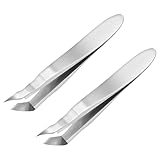 JJUNW Edelstahl Nagelhautzange, Kleine Nagelhaut Pinzette Einfach Nagelhautschere Scharfe Spitze Eckenzange Nagelhautschneider Maniküre Werkzeug Fußpflege(Silber)