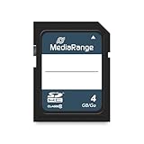 MediaRange SDHC Speicherkarte 4GB - Geschwindigkeit Klasse 10, Lesegeschwindigkeit bis 15 MB/s, externer Datenspeicher für mobile Endgeräte wie Digitalkameras oder Smartphones