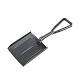 Lawinenschaufel Schneeschaufel - Auto Schneeschaufel Große Kapazität Faltbare Leichte Aluminiumlegierung Teleskop Tragbare Schneeschaufel Eltern Kind Spielen Schnee Garten Camping (Black, One Size)