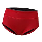 Zambuph Neoprenanzug Unterwäsche, Badehose, leichte Boyshorts zum Kitesurfen und Kanufahren, entwickelt zum Tauchen und Schnorcheln, Neoprenanzug Shorts, Boyshorts, Rot, XL