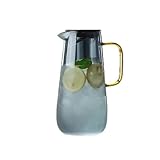 Serviergeschirr für Getränke Verdickter, hitzebeständiger Wasserkrug aus Glas, große Kapazität, Trinkgeschirr for Haushalt und Küche, Karaffe, Milch, Kaffee, Teekanne, 1600 ml Wasserkaraffe
