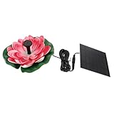 NOLITOY Lotus Design Schwimmend Solarpumpe Gartenteich Dekoration Wetterfest Energiesparend für Teich Garten Wasserbecken ohne Batterie Lieferung