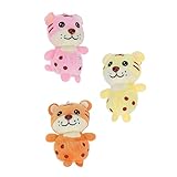 Generisch 3St Tiger-Plüschschlüssel Kinderspielzeug für Mini-Puppen tierische bescherung Kuscheltier hängender Tiger-Anhänger schöner Puppenanhänger PP Baumwolle